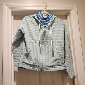 Columbia Women's Melody Spring Full Zip Striped Hooded Jacket Size Medium